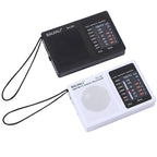BAIJIALI BJL228 Retro Portable Two Band FM AM Radio Built-in Speaker, BJL228 White, BJL228 Black