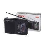 BAIJIALI BJL228 Retro Portable Two Band FM AM Radio Built-in Speaker, BJL228 White, BJL228 Black