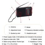BAIJIALI BJL228 Retro Portable Two Band FM AM Radio Built-in Speaker, BJL228 White, BJL228 Black