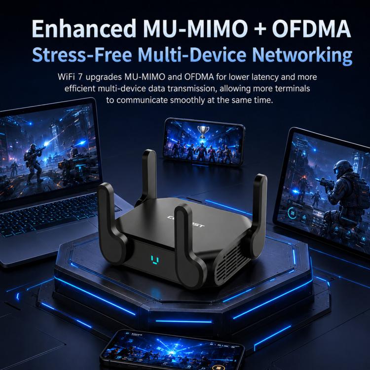 COMFAST CF-WR672BE Wi-Fi 7 BE3600 Wireless Router Dual 2.5G WAN/LAN Ports, EU Plug, US Plug, UK Plug, AU Plug