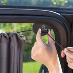 Car Side Window Privacy Blackout Heat Insulation Sunshade, 27x65x50 cm(Black)