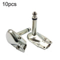 10pcs 6.35mm Right Angle Guitar Plug Audio Microphone Amplifier Connector, Mono, Binaural