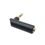3.5mm Elbow Male to Female Dual Channel Headphone Audio Adapter, Gold Plated
