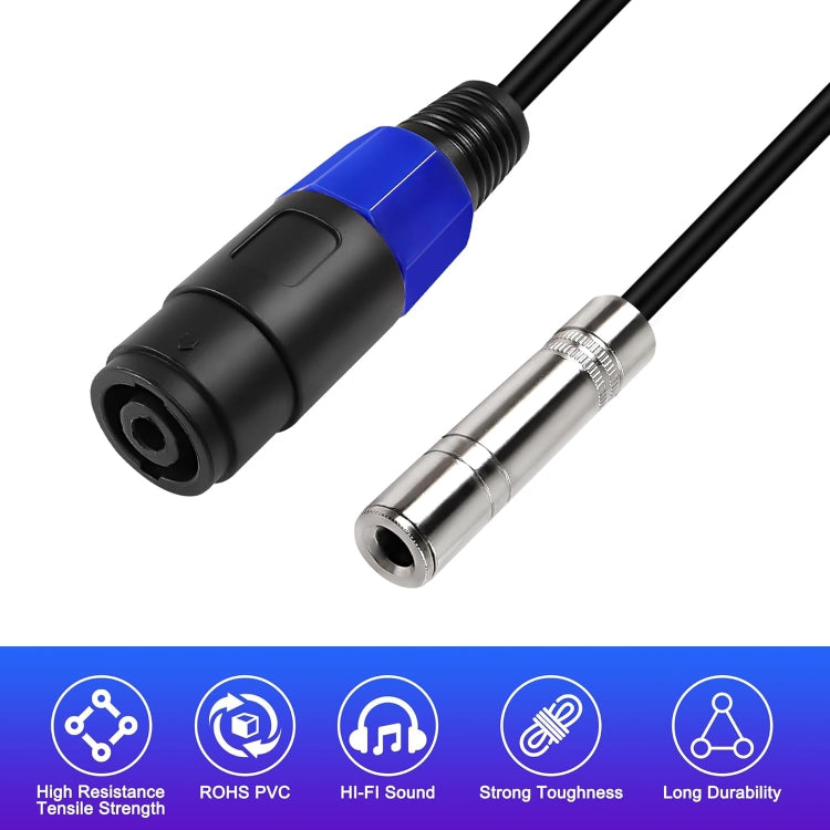 Audio Cable, 4 Core Ommus Female To 6.35mm Female, 4 Core Ommus Female To 6.35mm Male