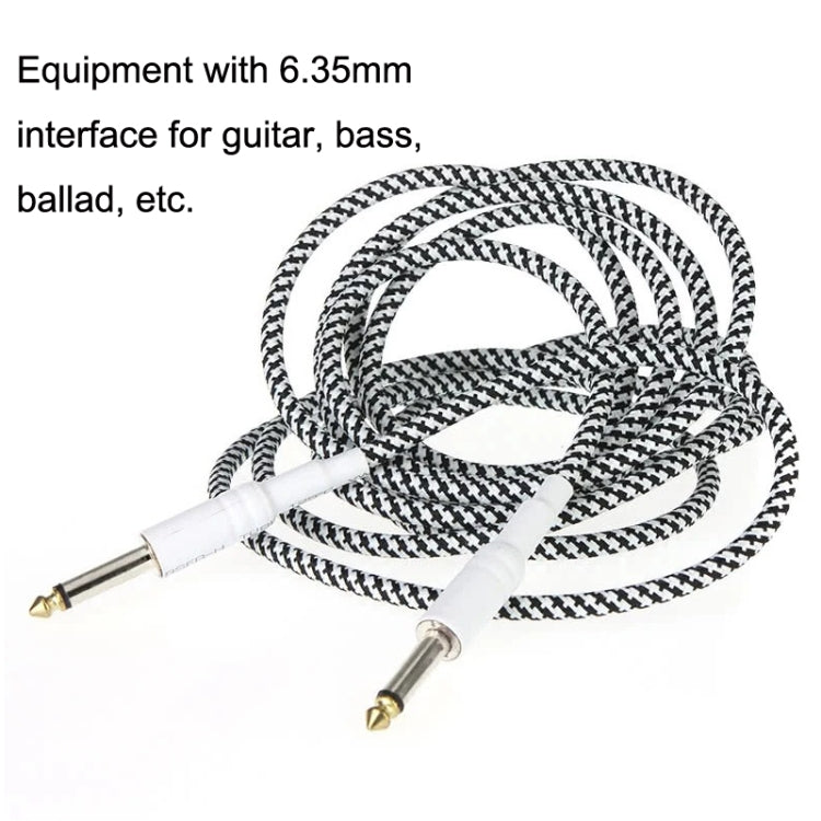 JT001 Male To Male 6.35mm Audio Cable Noise Reduction Folk Bass Instrument Cable, Length:, 1m, 2m, 3m, 5m, 10m
