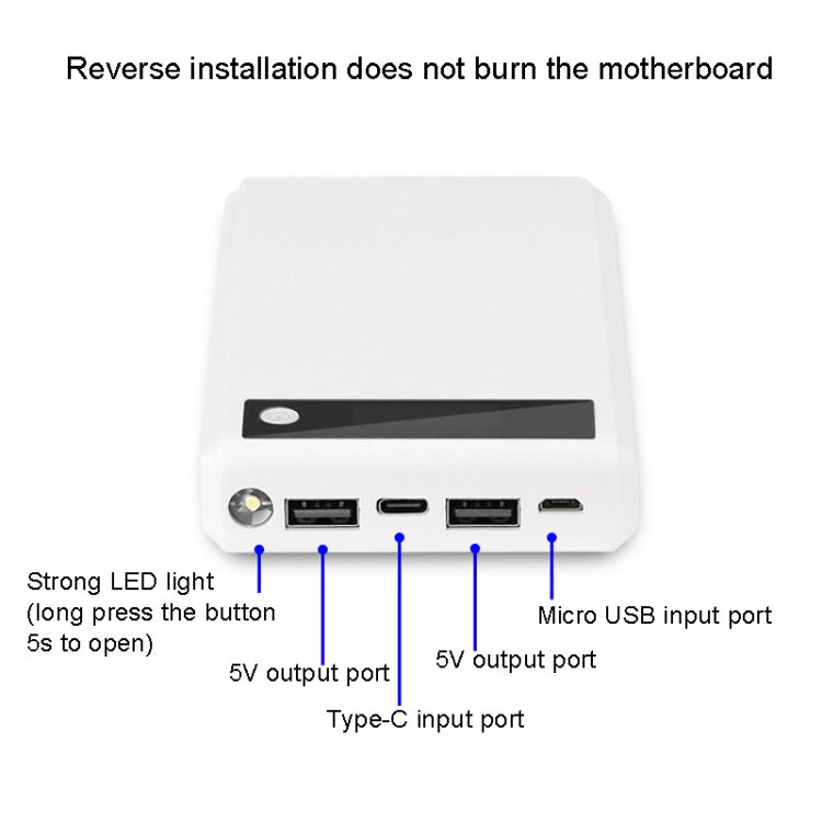 Q6 Removable 6 Sections 18650 Battery Box Charger Case, Style:, Ordinary, Flash/Fast Charge