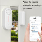 Tuya WiFi Sound And Light Door Magnetic Doors Windows Alarm Scene Linkage APP Reminder, Sound And Light Door Magnetic Sensor