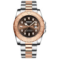 BINBOND B930 Metal Gear Luminous Quartz Watch 30M Waterproof Sports Watch, Rose Gold-Rose Gold, White Steel-Black, White Steel-Blue, White Steel-White