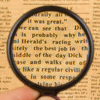 5pcs 50mm 8X Mini Leather Folding Magnifier, Leather Folding 8X