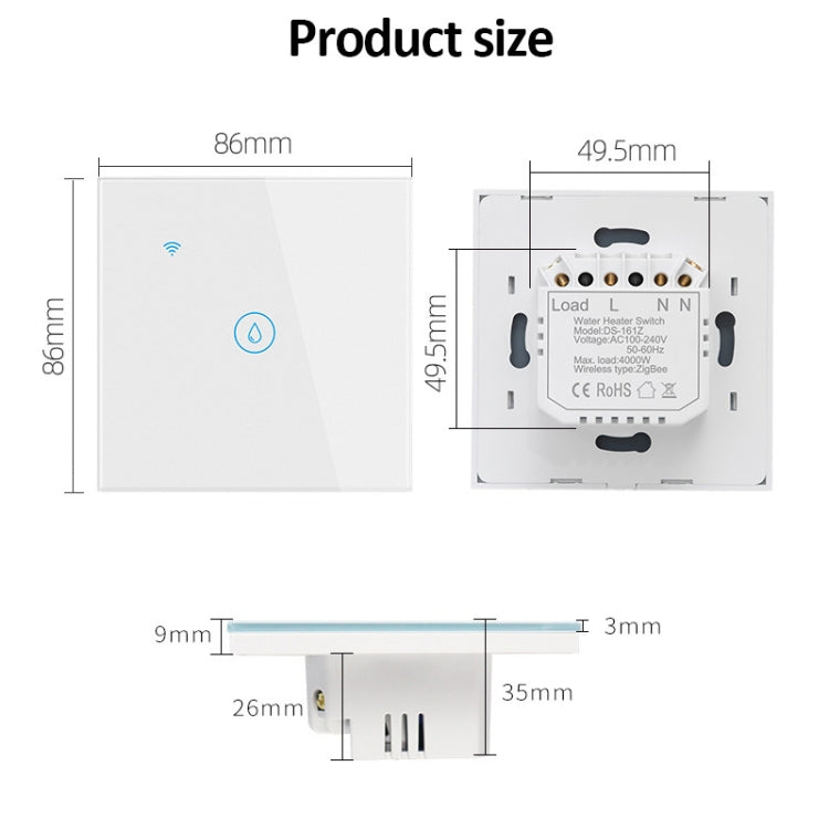 High Power Time Voice Control EU Plug, WIFI 20A White, WIFI 20A Black, ZigBee 20A White, ZigBee 20A Black