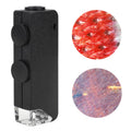 MG10081-1 60-100X Adjustable Focus Magnifier LED Light Pocket Microscope, Without Clip