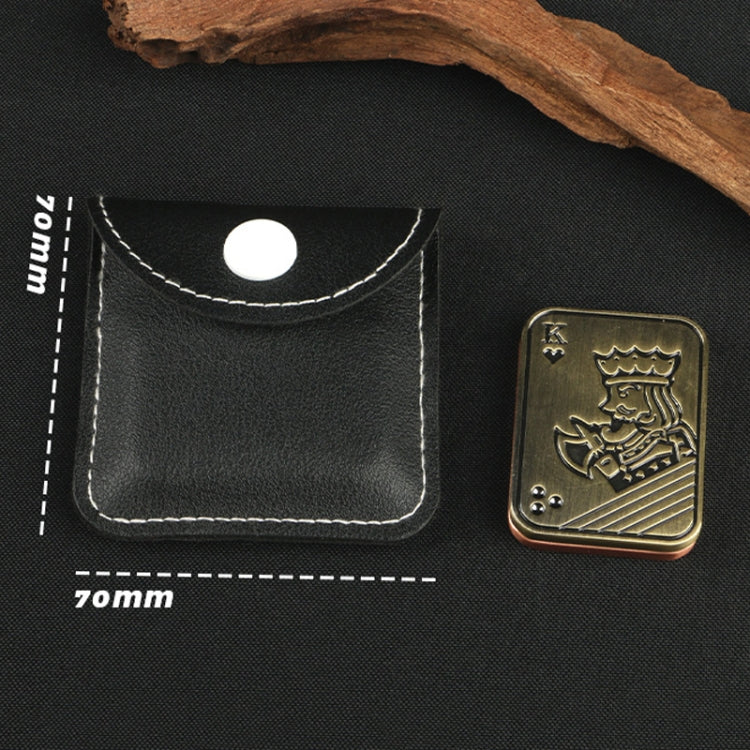 Poker Magnetic Metal Slider Stress Relief Toy EDC Top Spinning Poker Toys Decompress, Bronze, Silver