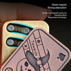 Poker Magnetic Metal Slider Stress Relief Toy EDC Top Spinning Poker Toys Decompress, Bronze, Silver