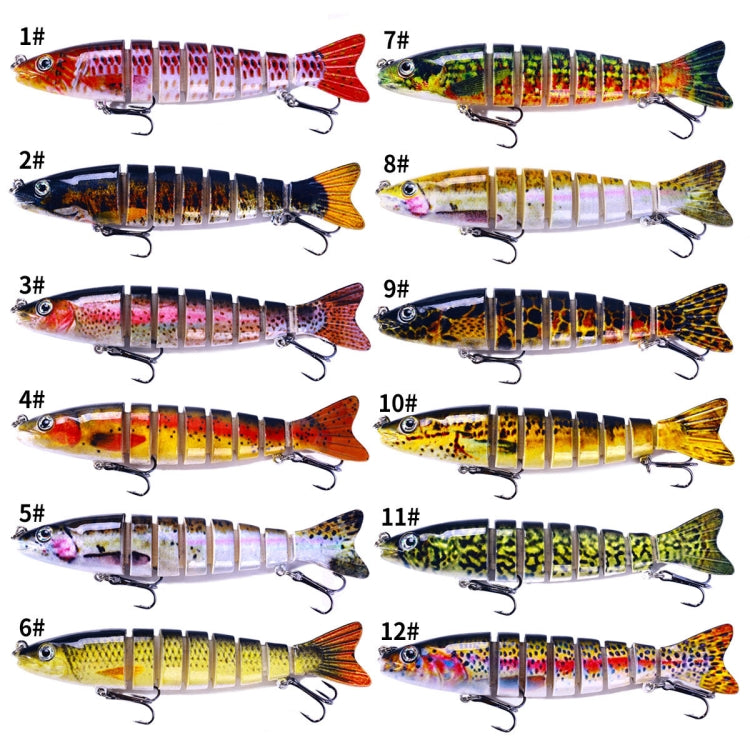 HENGJIA JM064 Multi-section Fish Minnow Bionic Fake Lures Sea Fishing Sinking Lures, JM064 (1), JM064 (12), JM064 (2), JM064 (3), JM064 (4), JM064 (5), JM064 (6), JM064 (7), JM064 (8), JM064 (9), JM064 (10), JM064 (11)