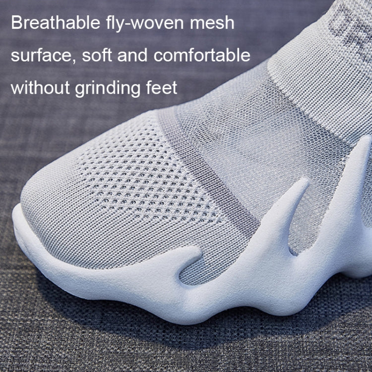 450-11 Summer Mesh Breathable Socks Shoes Flyweave Comfortable Running Casual Shoes, 35, 36, 37, 38, 39, 40