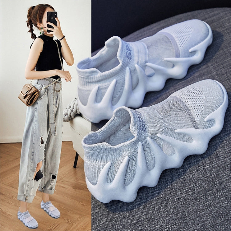 450-11 Summer Mesh Breathable Socks Shoes Flyweave Comfortable Running Casual Shoes, 35, 36, 37, 38, 39, 40