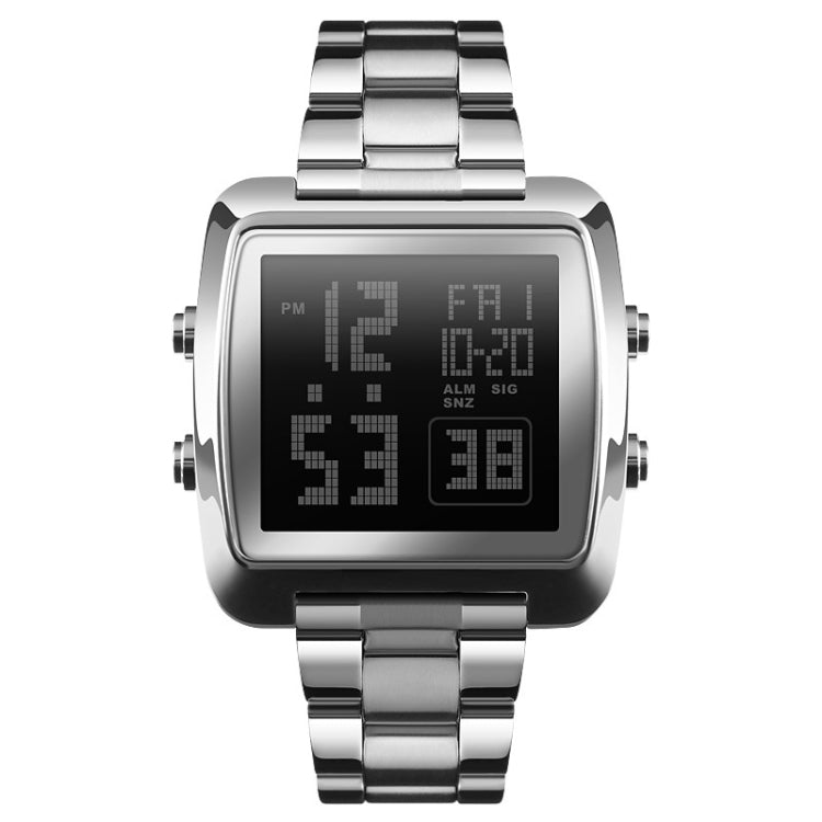 SKMEI 1369 Retro Waterproof Gold Watch Men Steel Belt Luminous Square Watch, 1369 Black, 1369 Rose Gold, 1369 Gold, 1369 Silver