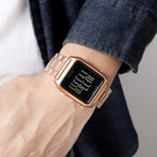 SKMEI 1879 Square Large Screen Men Steel Belt Multi-function EL Luminous Watch, Rose Gold, Gold, Silver, Black Black Machine, Black White Machine