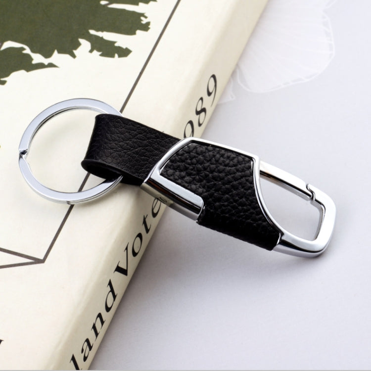 3pcs Men Car PU+Metal Keychain Waist Hanging Key Ring, PU+Metal
