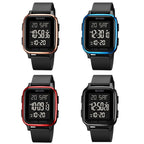 SKMEI 1858 Square Waterproof Digital Dual Display LED Luminous Watch, 1858 Red, 1858 Blue, 1858 Black, 1858 Rose Gold
