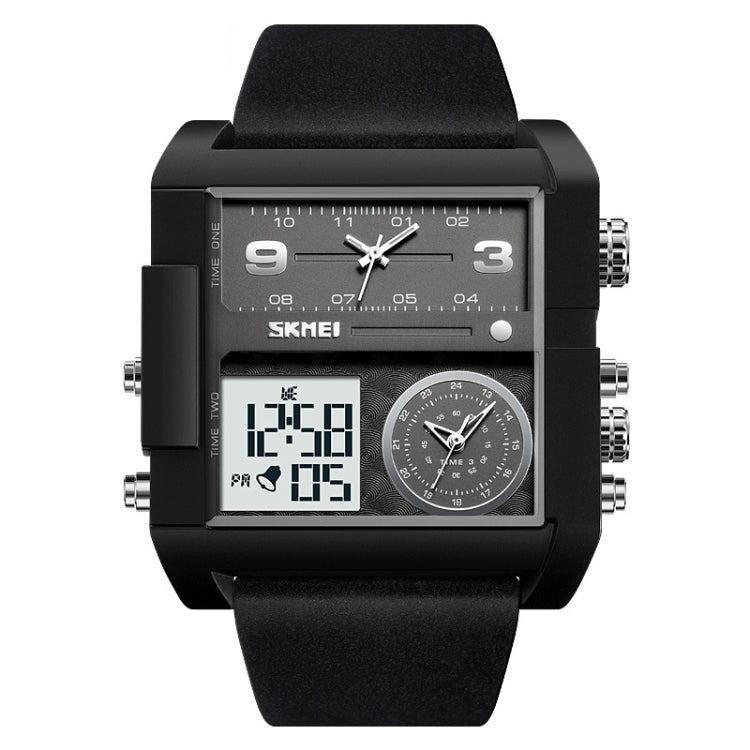 SKMEI 2020 Square Large Dial Triple Movement Men Sports Watch, 2020 Black Shell Black Belt Black Machine, 2020 Black Shell Black Belt White Machine, 2020 Black Shell Brown Belt Black Machine, 2020 Amber, 2020 Transparent Blue, 2020 Transparent Pink    ...