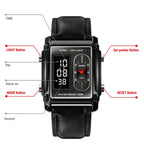 SKMEI 1868 Square Double Display Waterproof Men Watch, Style:, Steel Belt (Black), Leather Belt (Black), Steel Belt (Rose Gold), Leather Belt (Rose Gold), Steel Belt (Gold), Leather Belt (Gold), Steel Belt (Silver), Leather Belt (Silver)