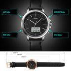 SKMEI 1652 Dual Movement Sports Leather Alloy Male Watch, Rose Gold Shell White Machine, Rose Gold Shell Black Machine, Gold Shell White Machine, Gold Shell Black Machine, Black Shell White Machine, Black Shell Black Machine, Silver Shell White Machine...