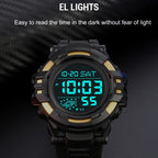 SKMEI 2003 Multifunctional Back Light Sports Watch Mens Countdown Date Alarm Clock Watch