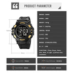 SKMEI 2003 Multifunctional Back Light Sports Watch Mens Countdown Date Alarm Clock Watch