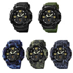SKMEI 1637 Sports Digital Display Outdoor Shockproof Plastic Large Dial Men Watch, Black, Army Green, Blue Camouflage, Army Green Camouflage, Gray Black