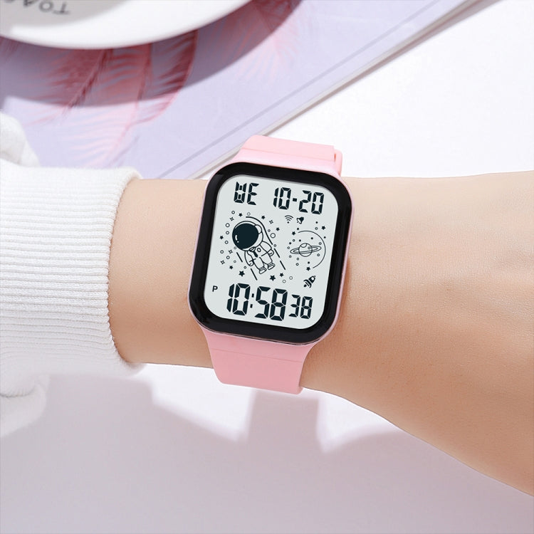 SKMEI 1863 Multifunctional Astronaut Student Digital Sports Square Watch, 1863, 1863 Pink White Machine, 1863 Pink Black Machine