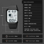 SKMEI 1863 Multifunctional Astronaut Student Digital Sports Square Watch, 1863, 1863 Pink White Machine, 1863 Pink Black Machine