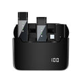 Digital Display Wireless Lavalier Microphone With Charging Compartment,Spec:, S16-S One To Two Black USB-C/Type-C Interface, S16-S One To Two Black 8 Pin Interface
