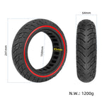 For Ninebot Max G30 10 X 2.5 Inch  (60/70-6.5) Scooter Solid Rubber Tire, 10 X 2.5 Inch Red Line, 10 X 2.5 Inch Black