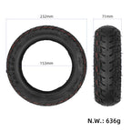 9.5x2.5 Inch Off-Road Tubeless Tire for KQI3/KQI3 PRO/KQI3 MAX/KQI3 SPORT Electric Scooter, 9.5x2.5 Inch Without Gas Nozzle, 9.5x2.5 Inch With Gas Nozzle