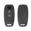 For 2023 Nissan Altima 2pcs Three-Button Key Silicone Protective Case, Black, Red, Rose Red, Pink, Blue, Apple Green, Orange, Sea Blue, Purple, Luminous Blue, Luminous Green, White
