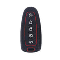 For Ford Edge/Explorer 2pcs 5-Button Key Silicone Case, Black, Red, Pink, Sea Blue