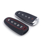 For Ford Edge/Explorer 2pcs 5-Button Key Silicone Case, Black, Red, Pink, Sea Blue