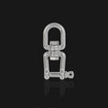 304 Stainless Steel 360 Degree Rotating 8-Shaped Chain Snap Ring Connecting Hook Swivel, M8, M10, M12