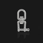 304 Stainless Steel 360 Degree Rotating 8-Shaped Chain Snap Ring Connecting Hook Swivel, M8, M10, M12