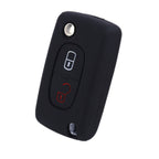 2pcs Car Key Cover for Peugeot 206/2074008/3008 Citroen Sega/Triumph/C5, Black, Red, Pink, Rose Red, Blue, Sea Blue, Orange, Apple Green, New Green, White Gray, Luminous Green, Luminous Blue, Yellow, Blue Gray