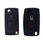 2pcs Car Key Cover for Peugeot 206/2074008/3008 Citroen Sega/Triumph/C5, Black, Red, Pink, Rose Red, Blue, Sea Blue, Orange, Apple Green, New Green, White Gray, Luminous Green, Luminous Blue, Yellow, Blue Gray