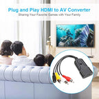 K13W HDMI To AV 1080P HD Converter, Cable Length: 0.5m, K13W HDMI to AV
