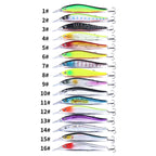 HENGJIA MI135 13.5cm 15.6g Sea Fishing Long-casting Floating Minnow Bionic Lures, MI135 (11), MI135 (1), MI135 (12), MI135 (2), MI135 (13), MI135 (3), MI135 (14), MI135 (4), MI135 (15), MI135 (5), MI135 (16), MI135 (6), MI135 (7), MI135 (8), MI135 (9) ...