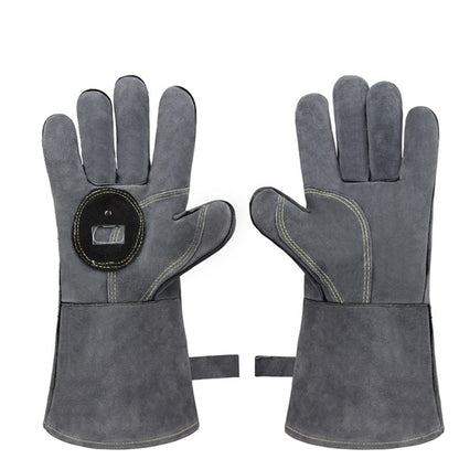 Outdoor Camp BBQ Gloves High Temperature Resistant Insulation Gloves, 2417