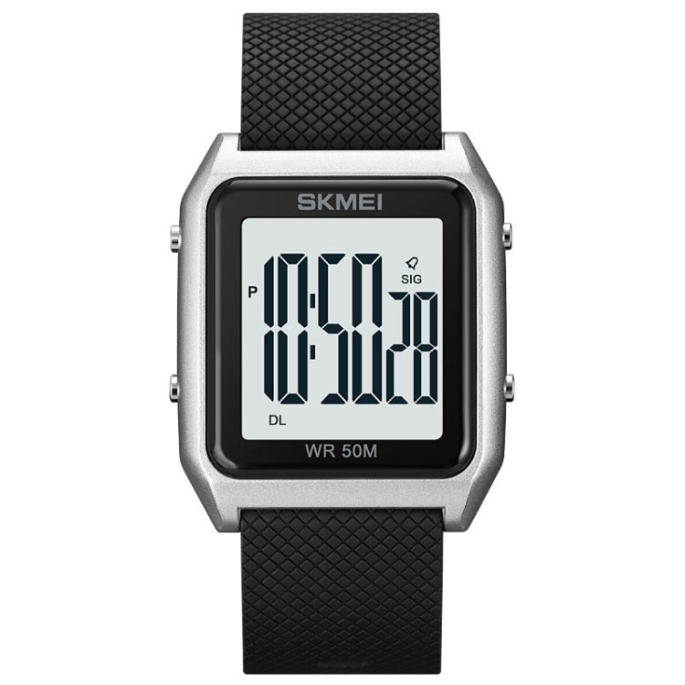 SKMEI 1866 Square Large Screen Men Steel Belt Multi-function Night Light Alarm Clock Watch, 1866 Silver White Machine, 1866 Silver Black Machine, 1866, 1866 Rose Gold White Machine, 1866 Rose Gold Black Machine, 1866 Gold White Machine                 ...