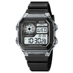 SKMEI 1998 Transparent Shell Ice Sensor Outdoor Sports Waterproof Multi-function Watch, 1998 Blue, 1998 White, 1998 Purple, 1998 Black