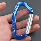 XINDA  22KN Rock Climbing  Straight Quickdraw Spring-loaded Gate Buckle Aluminum Carabiner, XD-8126 (Silver), XD-8126 (Blue), XD-8126 (Black), XD-8126 (Red), XD-8126 (Orange)