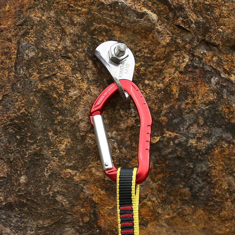 XINDA  22KN Rock Climbing  Straight Quickdraw Spring-loaded Gate Buckle Aluminum Carabiner, XD-8126 (Silver), XD-8126 (Blue), XD-8126 (Black), XD-8126 (Red), XD-8126 (Orange)
