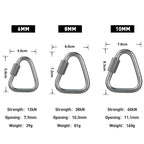 Xinda Stainless Steel Triangle Connecting Ring Meilong Lock Rock Climbing Equipment, 6mm, 8mm, 10mm